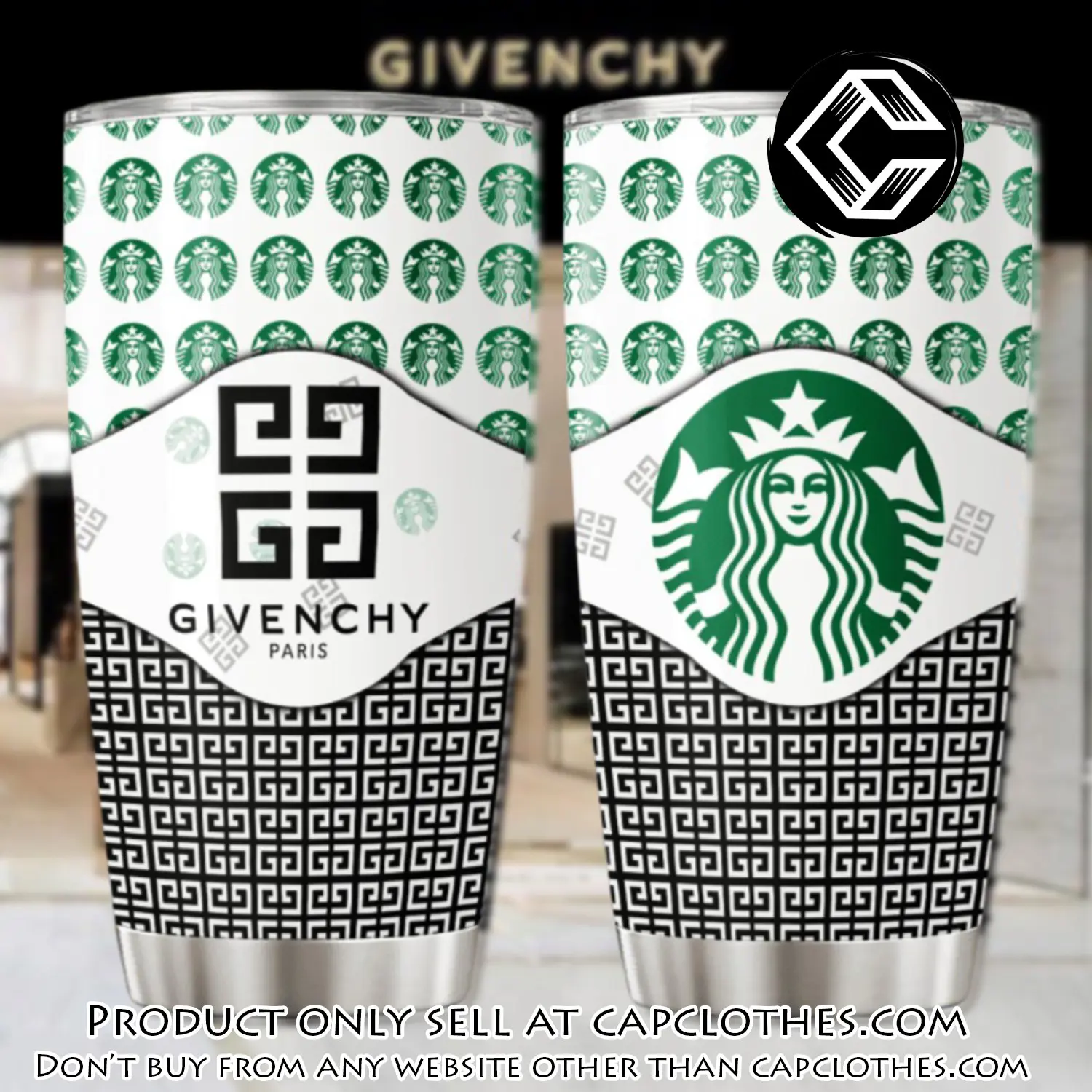 Givenchy starbuck stainless steel tumbler 20oz30oz cc5828853